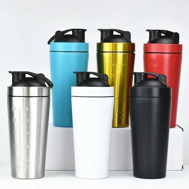 Nutrition Sports Fitness - Vaso Mezclador de Proteínas de Acero