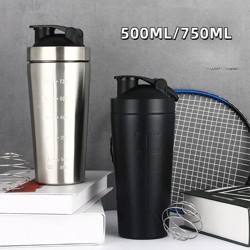 Nutrition Sports Fitness - Taza agitadora de proteínas de acero